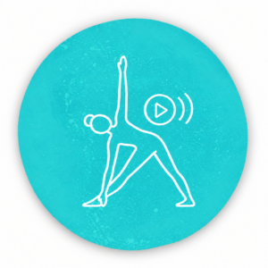 Grafik Hybrid 2 Trikonasana mit Hybrid Symbol